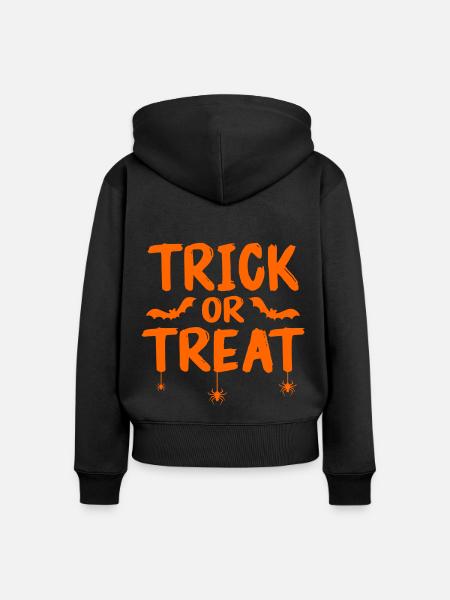 Süßes oder Saures - Frauen Premium Bio Zip Hoodie - Schwarz