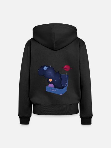 Kosmische Reisen - Frauen Premium Bio Zip Hoodie - Schwarz