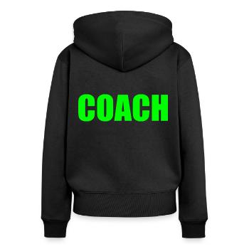Coach - Sweat à capuche zippé Premium bio Femme - noir - Dos - Julia (174cm)