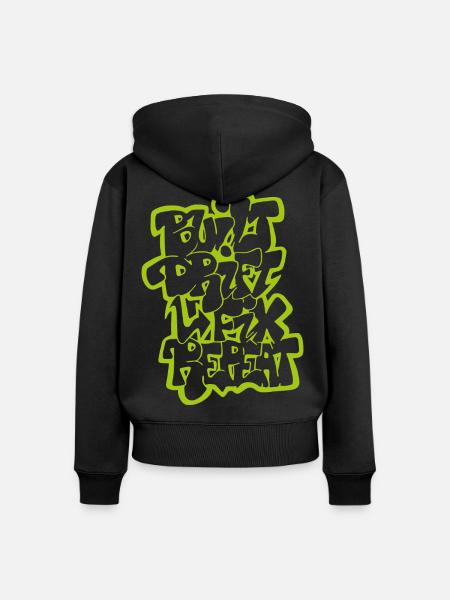 Built Drift Fix Repeat 02 - Frauen Premium Bio Zip Hoodie - Schwarz