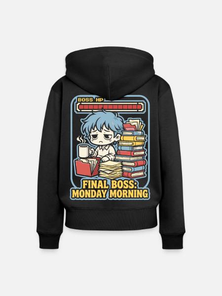 Final Monday Morning Gamer - Frauen Premium Bio Zip Hoodie - Schwarz