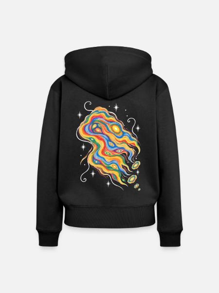 Taranga - Frauen Premium Bio Zip Hoodie - Schwarz