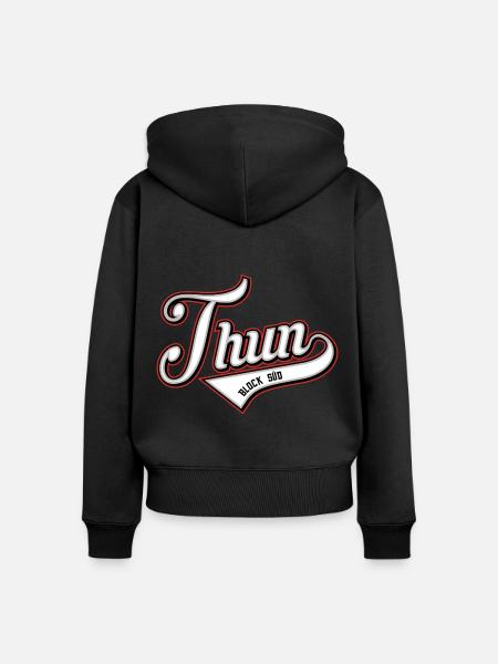 Thun - Frauen Premium Bio Zip Hoodie - Schwarz