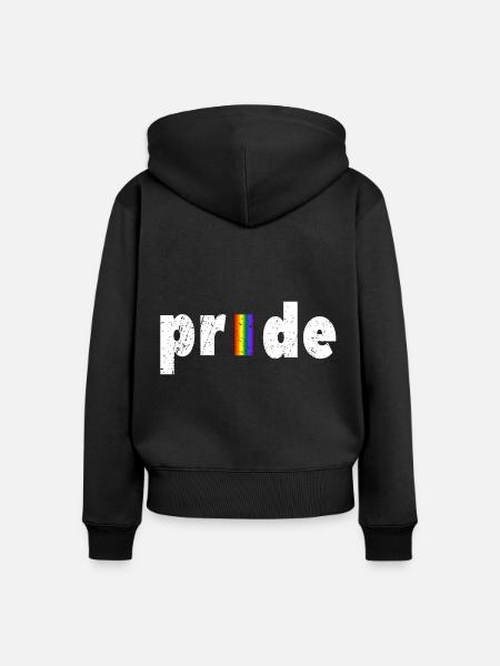 Gay Pride - Frauen Premium Bio Zip Hoodie - Schwarz