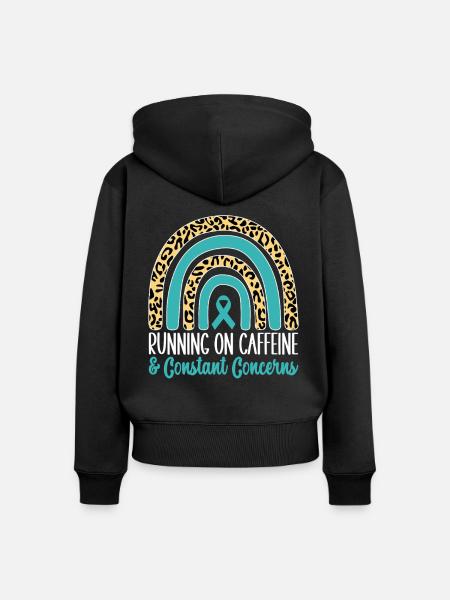 Angststörung Anxiety disorder - Frauen Premium Bio Zip Hoodie - Schwarz