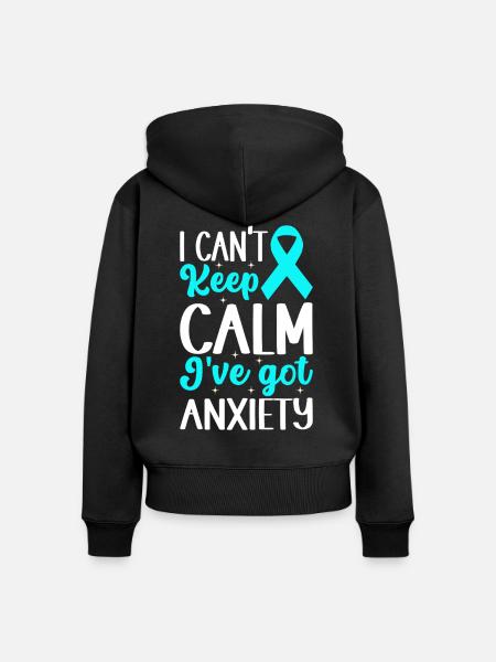 Angststörung Anxiety disorder - Frauen Premium Bio Zip Hoodie - Schwarz