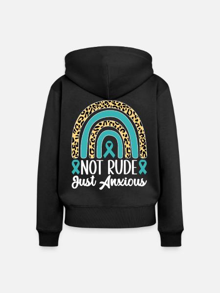 Angststörung Anxiety disorder - Frauen Premium Bio Zip Hoodie - Schwarz