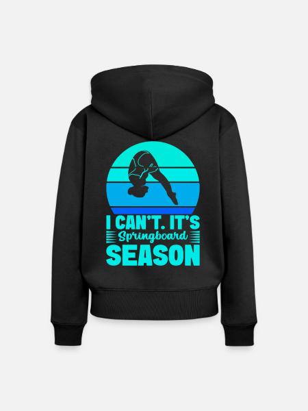 Kunstspringen Turmspringer Sprungbrett - Frauen Premium Bio Zip Hoodie - Schwarz