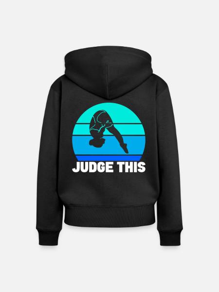 Kunstspringen Turmspringer Sprungbrett - Frauen Premium Bio Zip Hoodie - Schwarz