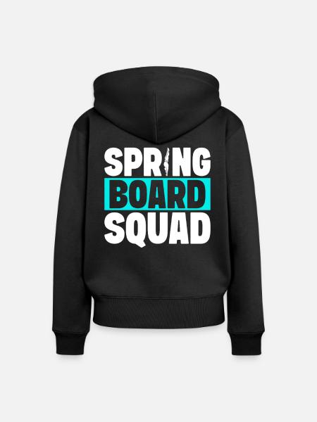 Kunstspringen Turmspringer Sprungbrett - Frauen Premium Bio Zip Hoodie - Schwarz