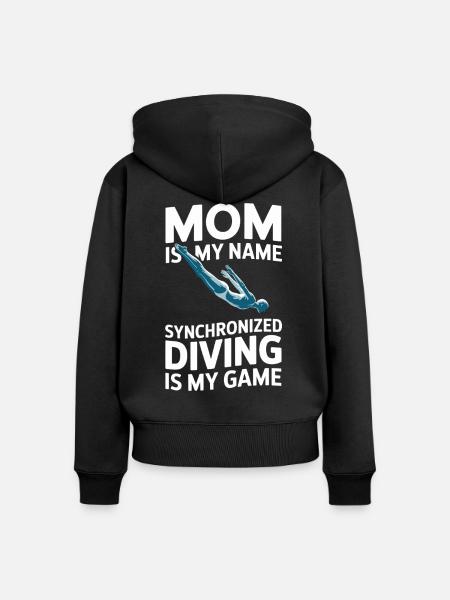 Kunstspringen Turmspringer Sprungbrett - Frauen Premium Bio Zip Hoodie - Schwarz