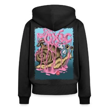 snail - Women's Premium Organic Zip Hoodie - black - Back - Julia (174cm)