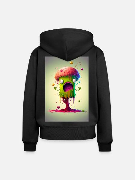Zombie Frozen - Frauen Premium Bio Zip Hoodie - Schwarz