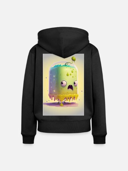 Zombie Frozen - Frauen Premium Bio Zip Hoodie - Schwarz