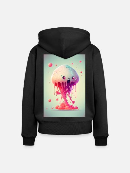 Zombie Die Eiskönigin - Frauen Premium Bio Zip Hoodie - Schwarz