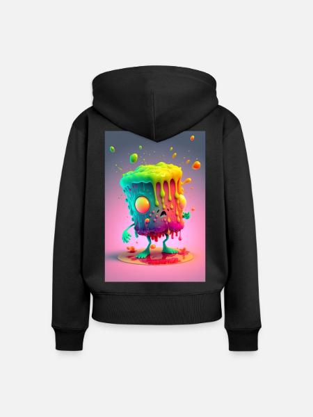 Zombie Frozen - Frauen Premium Bio Zip Hoodie - Schwarz