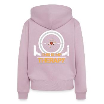 Shooting range for weapons sniper target - Women's Premium Organic Zip Hoodie - dusky pink - Back - Julia (174cm)