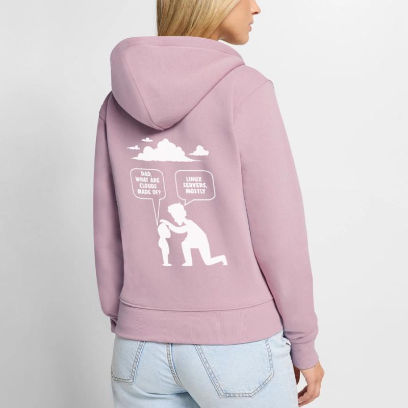 Linux software developer computer programmer Women's Premium Organic Zip Hoodie