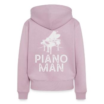 Klavierlehrer Musikalisch Instrument Komponist - Frauen Premium Bio Zip Hoodie - Altrosa - Hinten - Julia (174cm)