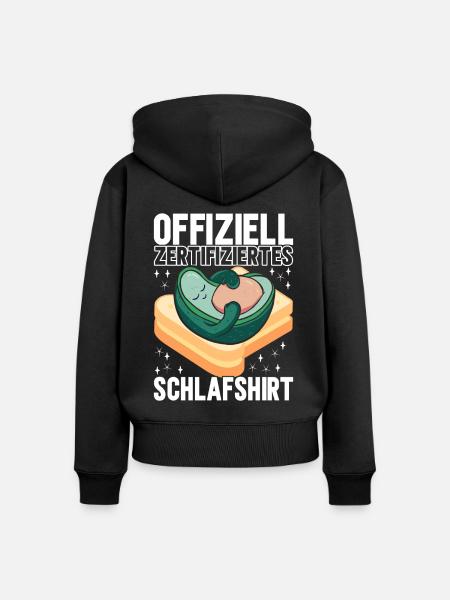Avocado Toast - Frauen Premium Bio Zip Hoodie - Schwarz