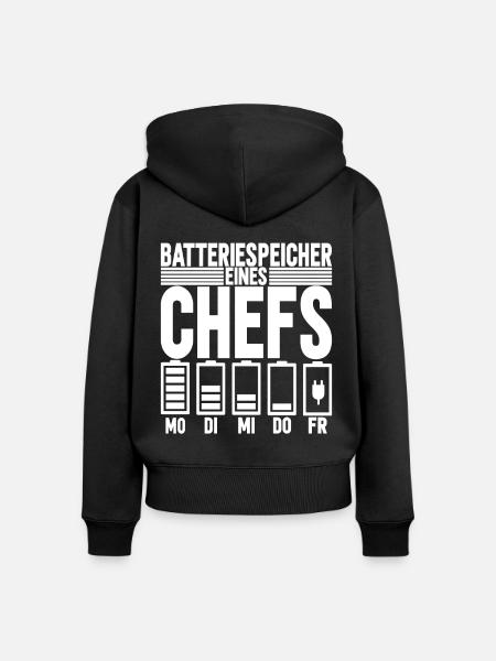 Abteilungsleiter Chef - Frauen Premium Bio Zip Hoodie - Schwarz