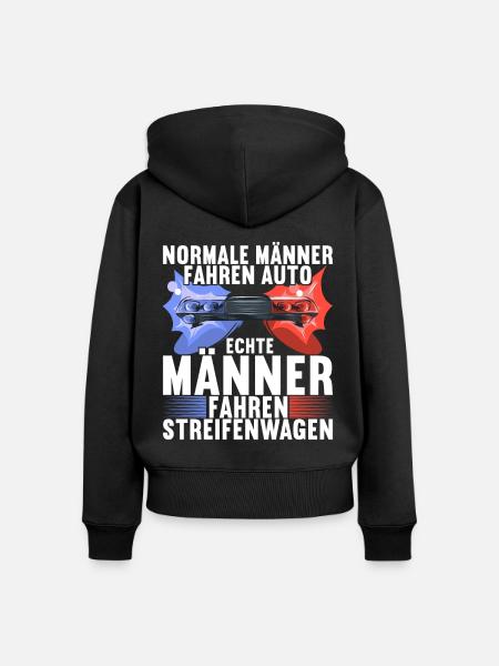 Polizei Polizist - Frauen Premium Bio Zip Hoodie - Schwarz