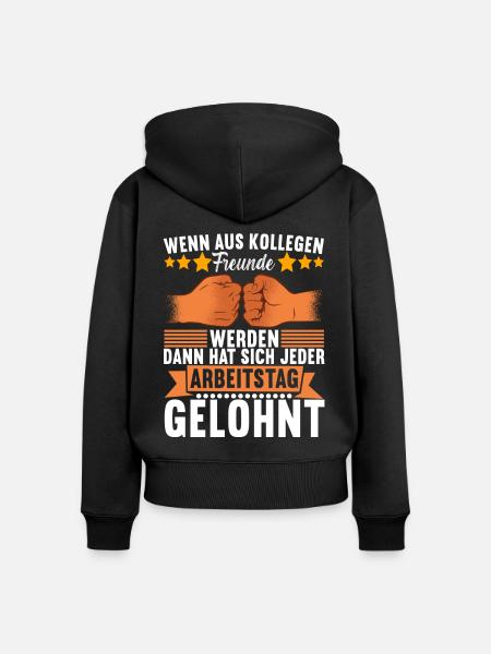 Abschiedsgeschenk Jobwechsel Kollege - Frauen Premium Bio Zip Hoodie - Schwarz