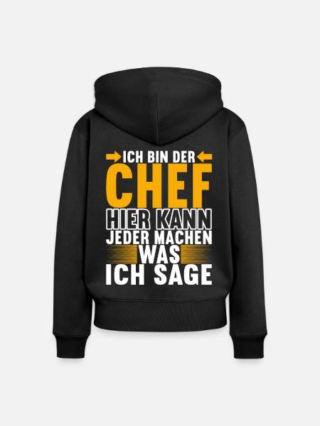 Abteilungsleiter Chef - Frauen Premium Bio Zip Hoodie - Schwarz