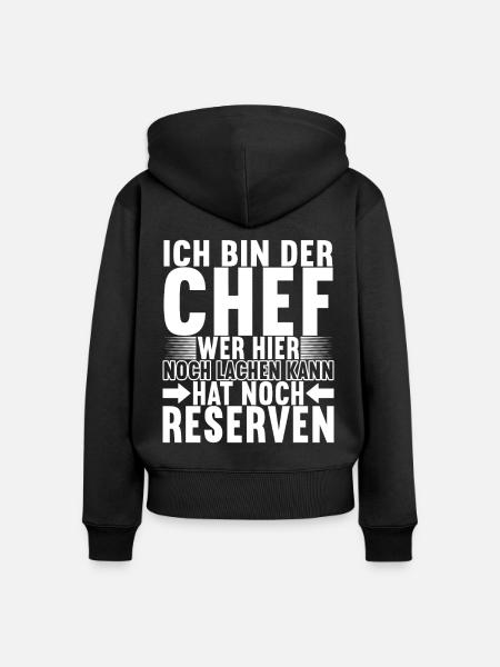 Abteilungsleiter Chef - Frauen Premium Bio Zip Hoodie - Schwarz