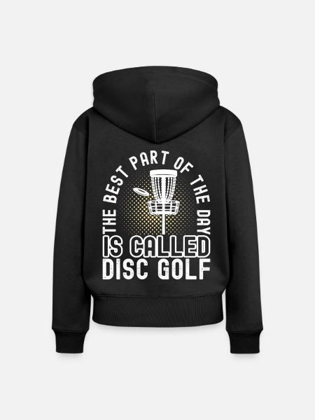 Disc Golf Disc Golfer - Frauen Premium Bio Zip Hoodie - Schwarz