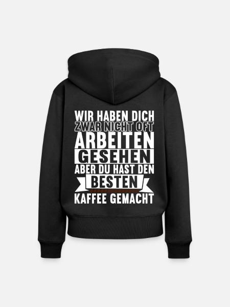 Abschiedsgeschenk Jobwechsel Kollegen - Frauen Premium Bio Zip Hoodie - Schwarz