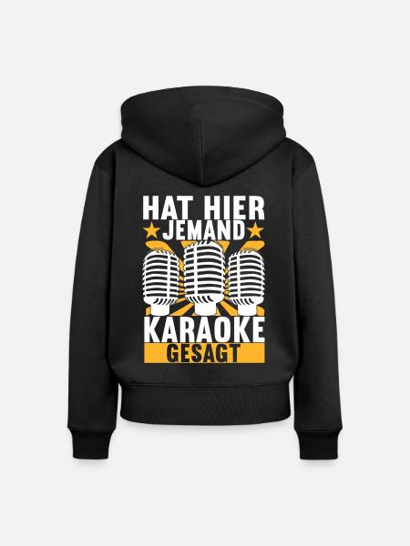 Karaoke Karaokeabend - Frauen Premium Bio Zip Hoodie - Schwarz