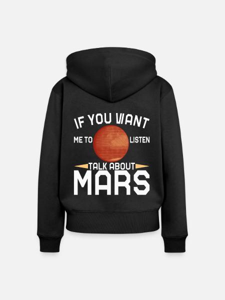 Mars Planet - Frauen Premium Bio Zip Hoodie - Schwarz