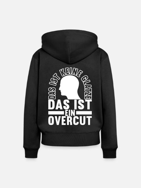 Glatze Glatzkopf - Frauen Premium Bio Zip Hoodie - Schwarz
