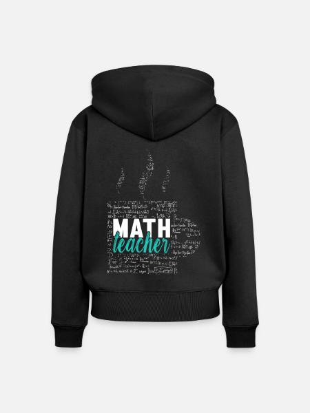Mathe Mathelehrer - Frauen Premium Bio Zip Hoodie - Schwarz