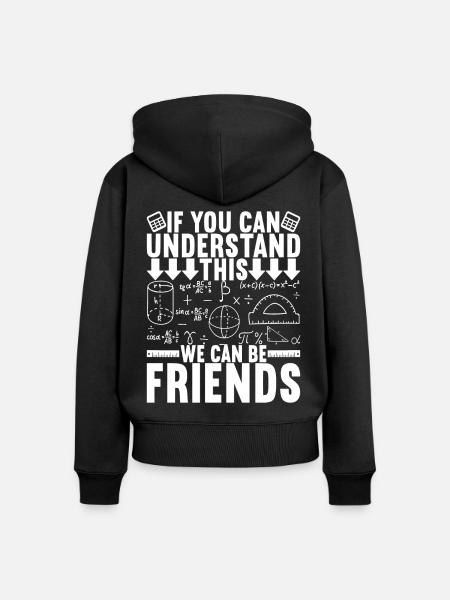 Mathe Mathelehrer - Frauen Premium Bio Zip Hoodie - Schwarz