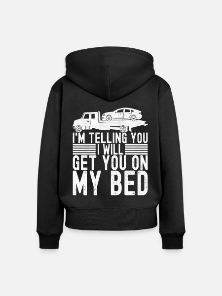 Abschleppwagen Abschleppdienst - Frauen Premium Bio Zip Hoodie - Schwarz
