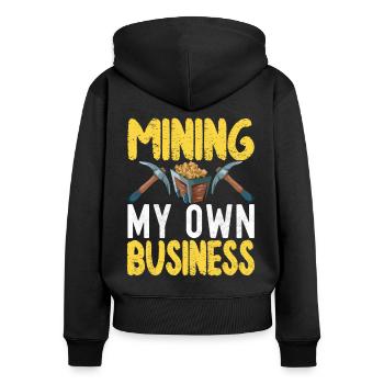 Gold Diggers Gold Mining - Women's Premium Organic Zip Hoodie - black - Back - Julia (174cm)