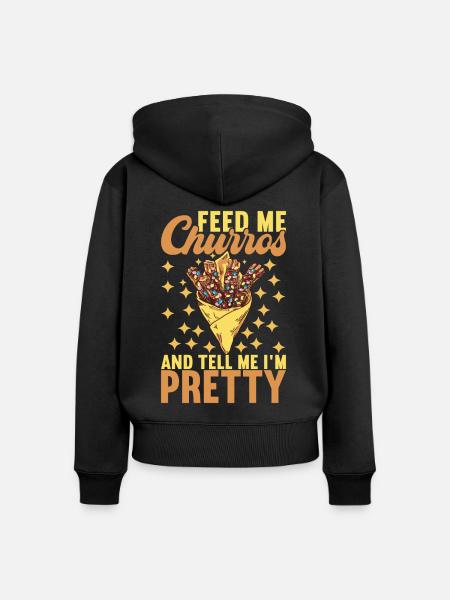 Churros - Frauen Premium Bio Zip Hoodie - Schwarz