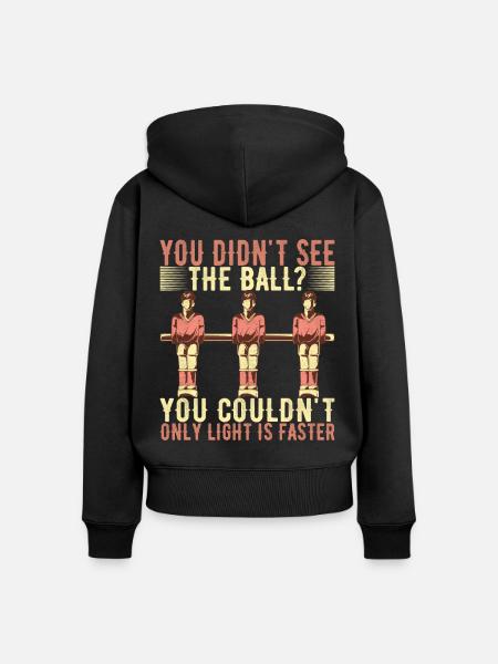 Tischfussball Tischkicker - Frauen Premium Bio Zip Hoodie - Schwarz