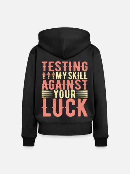 Tischfussball Tischkicker - Frauen Premium Bio Zip Hoodie - Schwarz