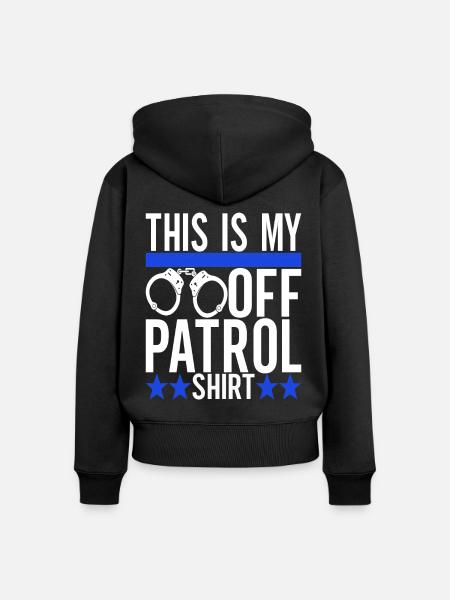 Polizei Polizist - Frauen Premium Bio Zip Hoodie - Schwarz