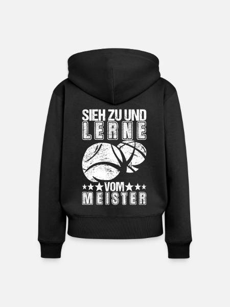 Boule Boulespieler - Frauen Premium Bio Zip Hoodie - Schwarz