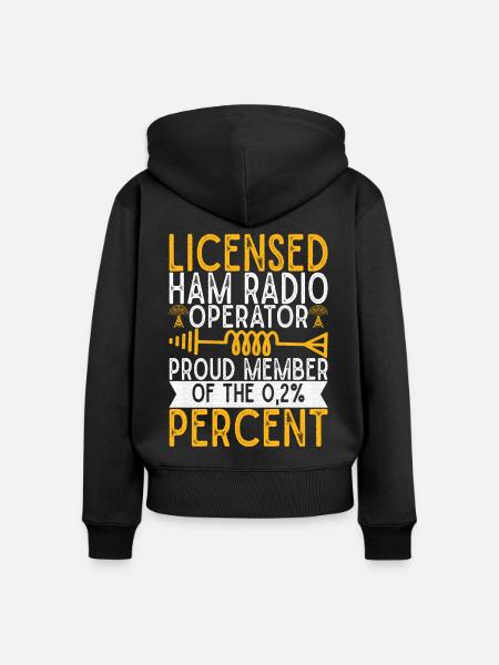 Ham Radio Ham Funker - Frauen Premium Bio Zip Hoodie - Schwarz