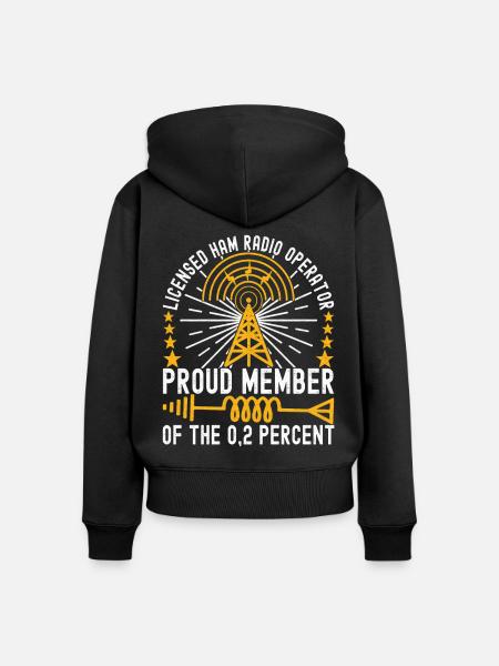 Ham Radio Ham Funker - Frauen Premium Bio Zip Hoodie - Schwarz