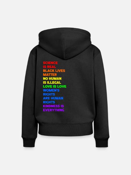 Wissenschaft ist echt Schwarze Leben - Frauen Premium Bio Zip Hoodie - Schwarz