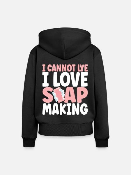 Seifenmacher Seife Machen - Frauen Premium Bio Zip Hoodie - Schwarz