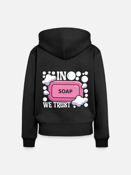 Seifenmacher Seife Machen - Frauen Premium Bio Zip Hoodie - Schwarz