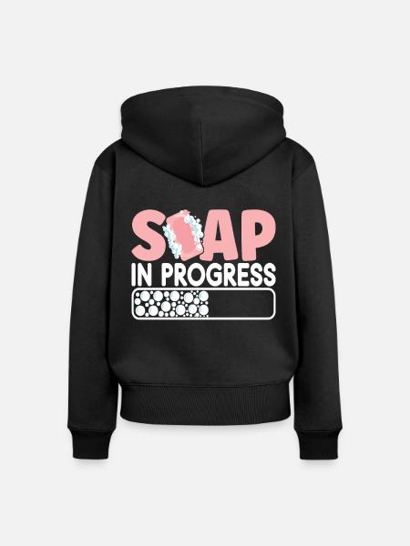 Seifenmacher Seife Machen - Frauen Premium Bio Zip Hoodie - Schwarz