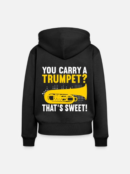 Tuba Tubist - Frauen Premium Bio Zip Hoodie - Schwarz